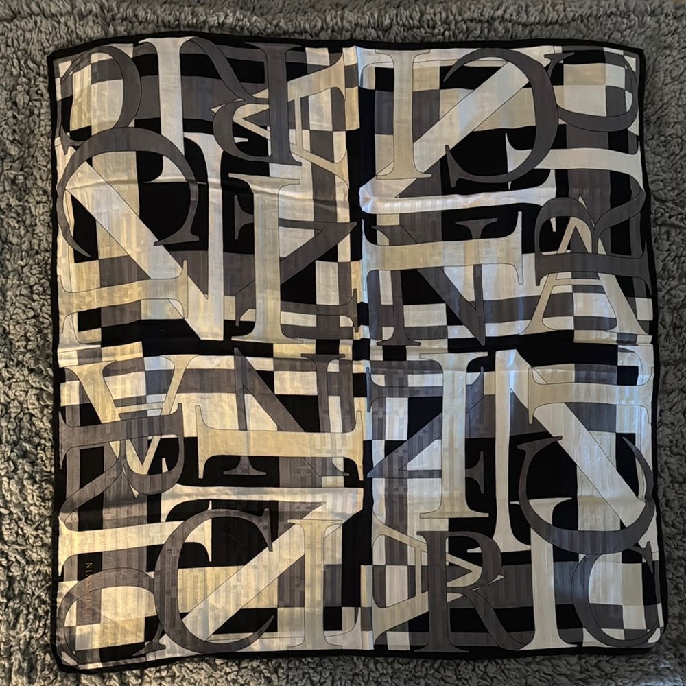 Nina Ricci silk monogram square Scarf
